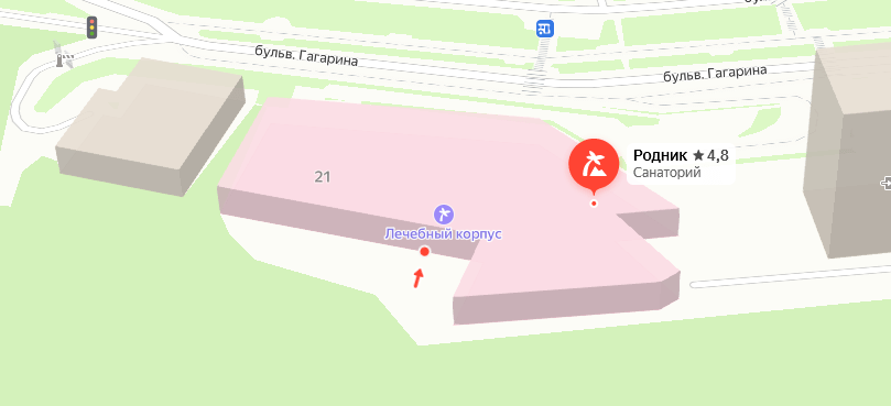 Санаторий «Родник» на карте 