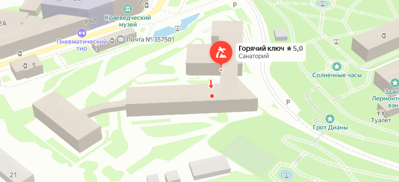 Санаторий «Горячий Ключ» на карте 