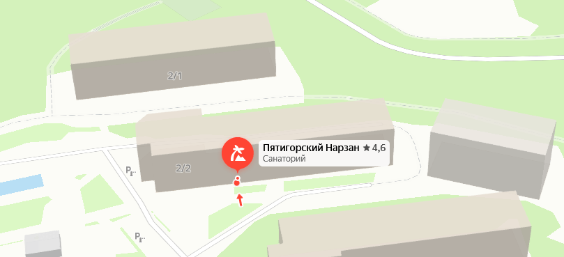 Санаторий «Пятигорский нарзан» на карте 