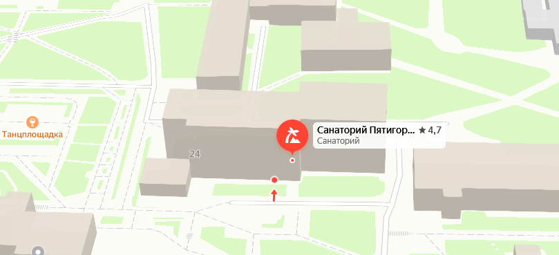 Санаторий «ЦВС Пятигорский» на карте 