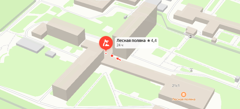 Санаторий «Лесная поляна» на карте 